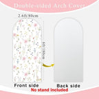A Little Wildflower is on the Way Arch Backdrop Cover Pastel Pink Girl Baby Shower Party Floral in Bloom Fabric Arched Photo Booth Sign Spring Decorations 6ft - Image 4