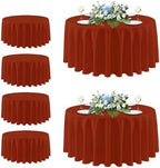 sancua Thanksgiving Round Tablecloth 108 Inch, 6 Pack Burnt Orange Rust by sancua