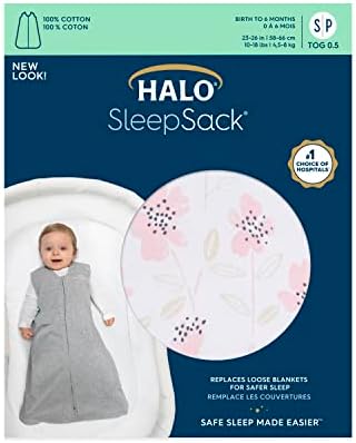 HALO SleepSack, 100% Cotton Wearable Blanket, Swaddle Transition Sleeping Bag, TOG 0.5 - Image 6