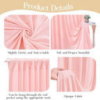 10 x 10ft Blush Pink Backdrop Curtains, Blush Pink Drapes for Backdrop | Wrinkle Free Wedding Birthday Party Backdrop Baby Shower Bridal Shower Graduation Photography Background Decoration - Image 3