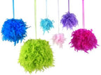 ZUCKER 18 inch Fluffy Feather Hanging Pom Pom - Hanging Decor for Party, Wedding, Baby Shower or Home Decor (Lime) - Image 3
