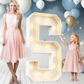 Ledido Easy-Assemble 4FT Marquee Light Up Letter, Large Lighted Letter S by Ledido