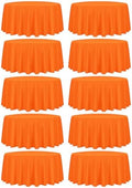 fani 10 Packs Orange Round Tablecloth - 90 Inch, Polyester by fani