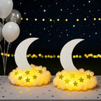 Wonderjune 9 Sets Star and Moon Centerpieces Baby Shower Decor, Silver - Image 5