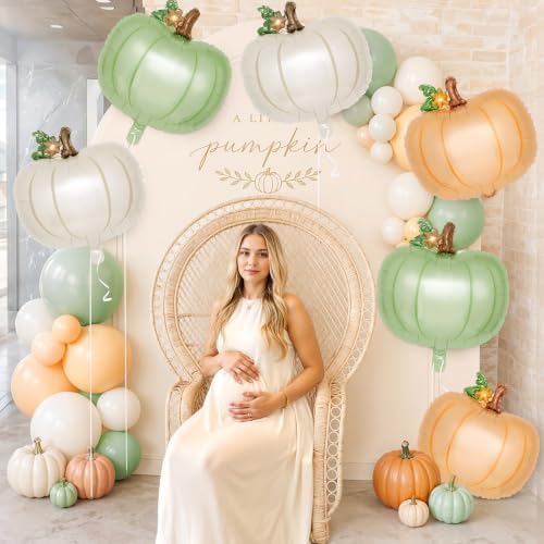 Kriyokiaa Little Pumpkin Balloon Baby Shower Decorations - Image 2