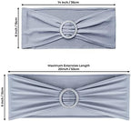 Babenest 50PCS Spandex Chair Sashes Bows with Buckle for Wedding Deco, Grey - Image 6