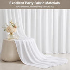 White Backdrop Curtain, 4 Panels, Each 5ft x 10ft - Image 7