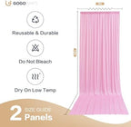 10x16ft Baby Pink Backdrop Curtain for Party, 2 Panels Wrinkle Free 16 Foot Long Polyester Photo Backdrop Drapes Photography Background for Wedding Birthday Gathing - Image 6