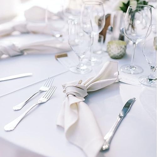 FINDYOU 6 Pack White Table Cloth Rectangle Table 60 x 102 Inch Tablecloths for 6 Foot Rectangle Tables. Stain and Winkle Resistant Polyester Washable White TableCloths for Parties Wedding Dining - Image 6