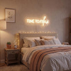 TIME To relax Warm White Neon Sign for Wall Decor Led Neon Lights for Wedding Party Beauty Salon Gym Store Game Room Decorations - Image 5