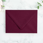 PONATIA 50 PCS/Pack A7 Envelopes, Burgundy Euro Flap Liner 5x7 Envelopes - Image 2