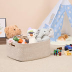 MiniArk Large Storage Baskets for Shelves, 17 x 13 x 7.5” Closet Organizers Bins for Clothes Blanket Towels, Baby Nursery, Toy Baskets Box, Woven Rope Baskets, 3 Packs Mixed Brown - Image 5