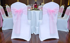MDS Pack of 200 Organza Chair Sashes for Wedding & Event Décor – Blush Pink - Image 2