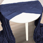 6 Pack Navy Blue Cheesecloth Table Runner 35x120 Inch 10Ft Rustic Gauze Cheese Cloth Table Runner Sheer Cheesecloth Table Runners for Wedding Party Bridal Shower Decoration - Image 3
