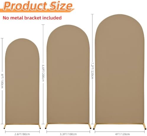 Set of 3 Wedding Arch Cover Stretchy Spandex Fabric Backdrop for Arch Stand - Image 2