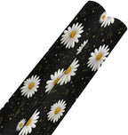 susiyo 2 Rolls White Daisies on Black Background Birthday Wrapping Paper Roll - Mini Wrapping Paper for Christmas, Party, Holiday, Father's Day, Baby Shower,Wedding - Image 5