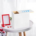 Fowecelt White Wooden Wedding Card Box, Large DIY Card Gift Box for Wedding Reception, Graduation Party, Bridal Shower, Keepsake Party Favor, Cosmetic Home Decor (10 x10 x 5.5 Inch) - Image 6