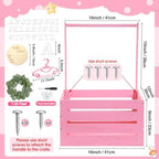 Barydat Wooden Baby Shower Crate Closet Set, Pink - Image 2