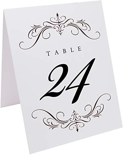 Classic Flourish Table Numbers, Chocolate, 1-200 - Image 2