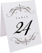 Classic Flourish Table Numbers, Chocolate, 1-30 - Image 2