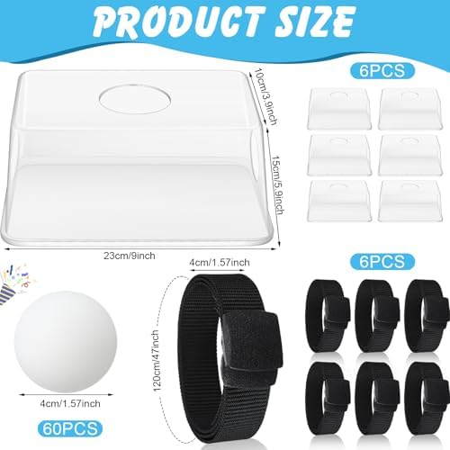 Vinsot 6 Sets Baby Shower Games Twerking Shaking Balls with Belts,White - Image 2