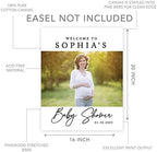 Andaz Press 16"x20" Personalized Canvas Baby Shower Welcome Sign, Custom Photo Modern Classic Gender Neutral Large Welcome Baby Shower Sign for Easel Stand, Baby Shower Decorations - Image 5