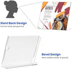Acrylic Sign Holder 8.5 x 11 Horizontal , Clear Plastic Display Stand for Tabletop, Acrylic Stands for Flyers, Table Paper Holder, Vertical Sign Holder 8.5x11 for Restaurants, Office and School (Slant 15 Pack 11x8.5) - Image 6