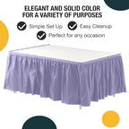 Exquisite Lavender Table Skirt 48 Pack - Disposable Plastic Table Skirts for Rectangle Tables 6ft 8ft & Round Tables - 29in x 14ft Self-Adhesive Strip - Birthday Wedding Gender Reveal Decor - Image 2