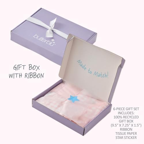 Butterblu Check Me Out 6-Piece Baby Layette Gift Set 100% Organic Cotton - Image 4