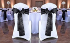 MDS® Pack of 200 Satin Chair Sashes for Wedding & Events – Black - Image 2
