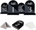 Black Arch Wedding Table Numbers with Stands 1-15, 5x7 Inch Black Acrylic Arch Sign with Holder, Arched Acrylic Table Numbers for Wedding Reception (1-15, 5"x7") by SublimeSoir%C3%A9e