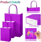 MIMIND 144 Pieces Paper Gift Bags with Handles Rainbow Assorted Sizes Treat Bags Bulk Goodie Bag for Party Supplies Baby Shower Birthday Wedding Merchandise Retail Shopping Bag - Image 3
