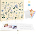 Wedding Guest Book, Embroidered Linen Guest Book Keepsake by Unknown