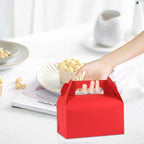 ZSDRTYU Treat Boxes, 50 Pcs Gable Boxes Party Favor Boxes Favor Boxes, Kraft Gable Treat Boxes For Christmas Decorations Birthday Party Favors (Red) - Image 6