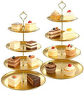 2 Pack 4 Tier Cupcake Stand, 17.1" Gold Dessert Stands for Dessert Table, Stainless Steel Tiered Tray Stand for Wedding, Birthday & Party by Oungy