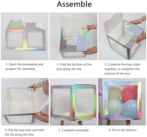 Decorative Balloon Boxes with Letters Easy Installation Blocks Box for Birthday Party Wedding Baby Shower Decorations - Image 4
