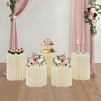 Cylinder Cardboard Stands for Party, Set of 5 - 11.8"+15.7" - Image 6
