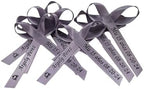 25 Personalized Ribbons Assesmbled Bows Custom Bridal Shower Favor Party Favors Wedding Bridesmaid Memorial Ribbons Funeral Baby Invitations Mis XV años Quinceanera (Thistle) by AmysBubbling