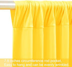 20ft x 12ft Yellow Backdrop Curtains Wrinkle Free Backdrop Curtain for Wedding Parties Yellow Fabric Backdrops Drapes Back Drop Cloth Bridal Shower Stage Curtains Wedding Decorations for Reception - Image 7