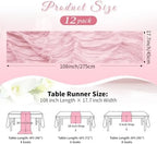Light Pink Boho Cheesecloth Table Runner 12 Pack 17x108 Inch Sheer Gauze - Image 2