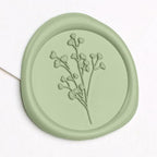 UNIQOOO 50 Pack Pre-Folded Graceful Green Bloom Vellum Jackets&UNIQOOO Wax Seal Stickers - Baby‘s Breath - Image 7