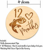 SM Design Baby Milestone Markers Set of 12 + Birth Announcement Sign | Monthly Baby Photo Props | First Year Milestones | Nursery Wall Decor | Hobby Theme (Fishing) - Image 7