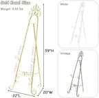 59" H × 22" L × 20" W Metal Easel Stand for Sign with Chain Support - Image 3