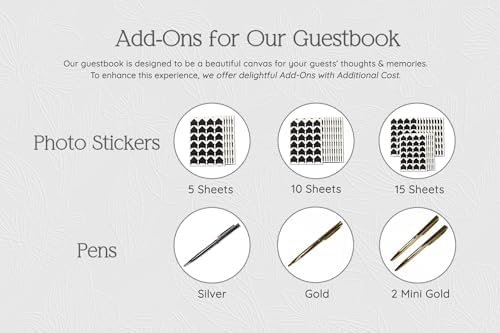 Personalized Foil Wedding Guest Book - 11.5 x 8.5 Custom Taupe Colored Guestbook with Customizable First Last Name Date Cover, Hardcover Photo Book for Sign in at Reception Baby Bridal Shower Party - Image 7