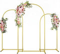 Metal Arch Backdrop Stand Wedding Arch Frame Set of 3 (7.2FT/6.6FT/6FT) Gold Backdrop Arch Stand for Wedding Ceremony Birthday Party Baby Shower Graduation Ceremony Decoration by CLUDPARK