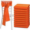 Orange Satin Chair Sashes Bows, 6 x 108 inch, 50 Pcs by Counfeisly