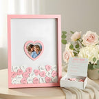 Wedding Guest Book Alternative for Reception with Hearts Guest Book Wedding Reception a Frame Sign Decor Books Recuerdos para Boda Baby Scrapbook Wooden Frames (Pink) - Image 5
