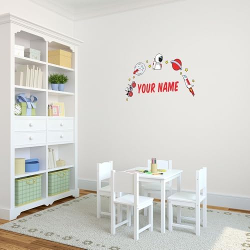 Oliver's Labels Premium Name Wall Decals - Matte Finish Personalized Wall Art for Kids' Rooms & Nurseries (Outer Space) - Image 2