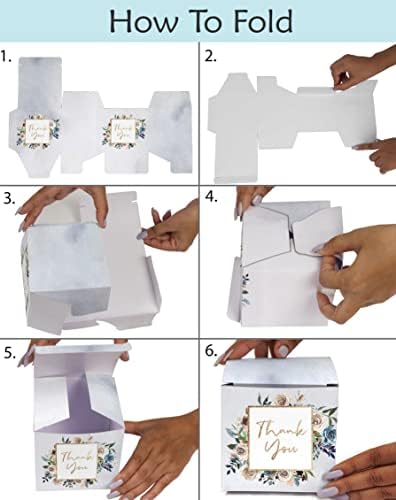 Paper Box - Mini Favor Box For Baby Shower 4x4x4 Inches Paper Gift Boxes, Candy Paper Box For Party Favors, Baby Shower Floral, Girl Theme- Pack Of 20 - Image 6