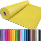 PerkHomy 24" x 2,400" (200') Lemon Yellow Kraft Paper Roll for Craft Bulletin Board Paper Art Table Covering Crafting Gift Wrapping Bouquet Packing Parcel 80GSM 55LB (Lemon Yellow, 24" x 200') by PerkHomy